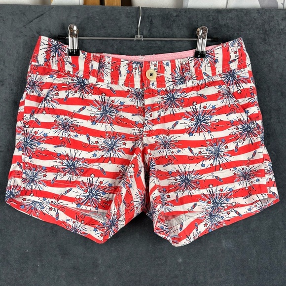 EUC Lilly Pulitzer Women’s Callahan Sunseeker Shorts in She’s a Firecracker Sz 0 - Picture 1 of 12